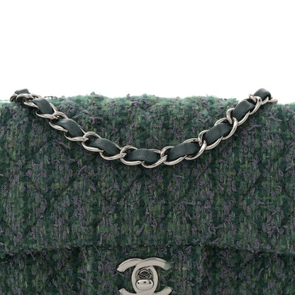 Chanel Wool Tweed Quilted Mini Rectangular Flap Green 8 of 10