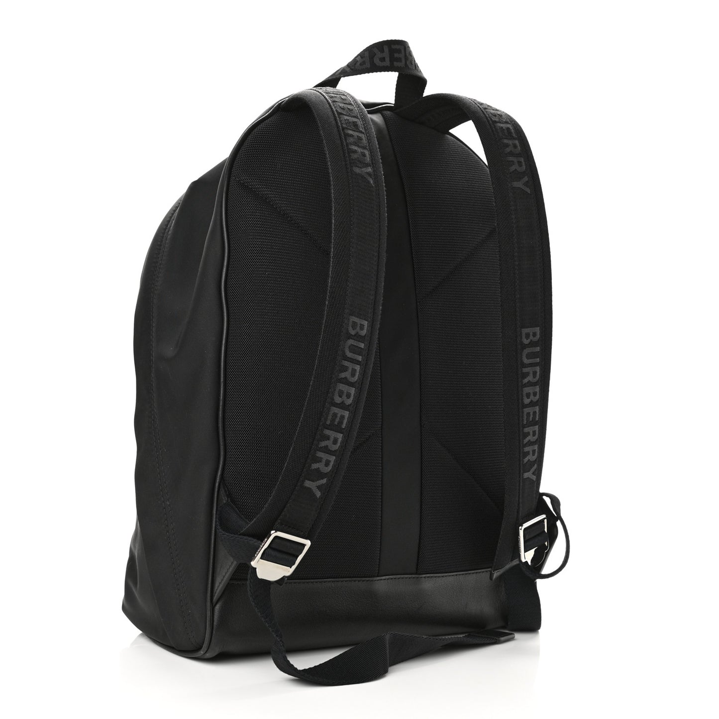 Nylon Logo Print Medium Rucksack Backpack Black