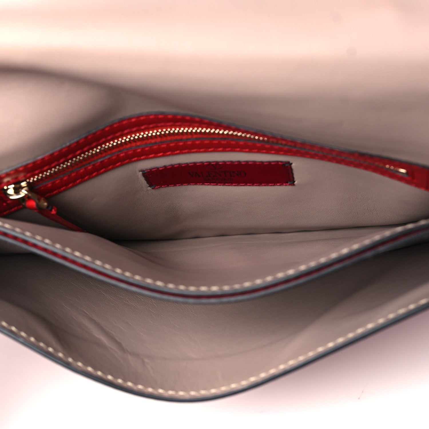 Valentino Garavani Nappa Rockstud Wristlet Clutch Rosso Valentino 6 of 9