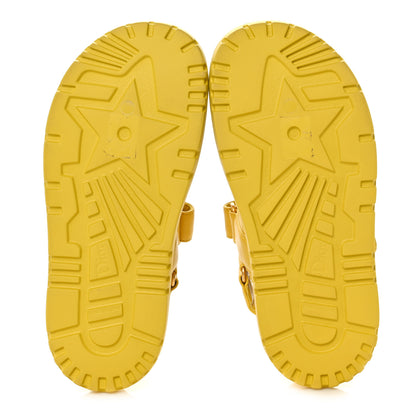 Christian Dior Lambskin Dioract 10mm Sandals 36 Yellow 5 of 8