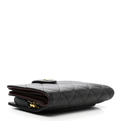 Chanel Caviar Quilted Zipped Pocket Wallet Black 4 of 12