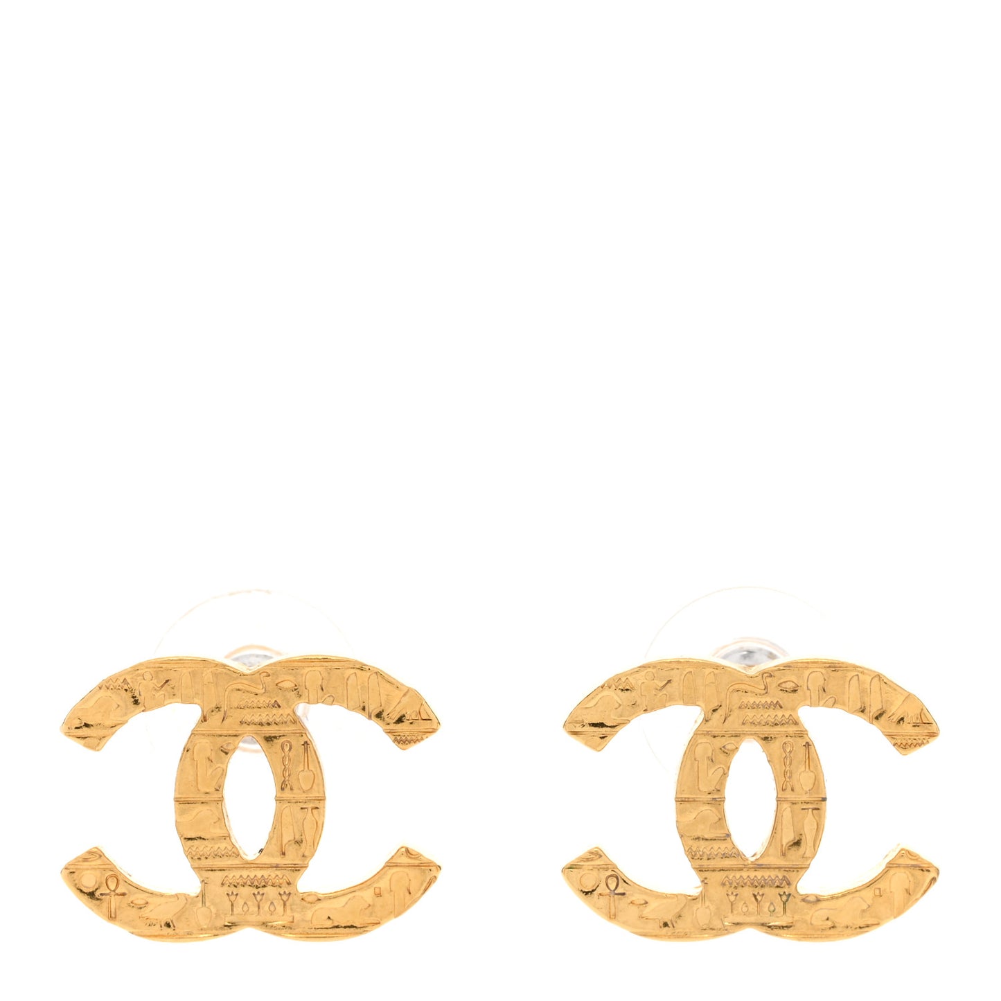 Metal CC Earrings Gold