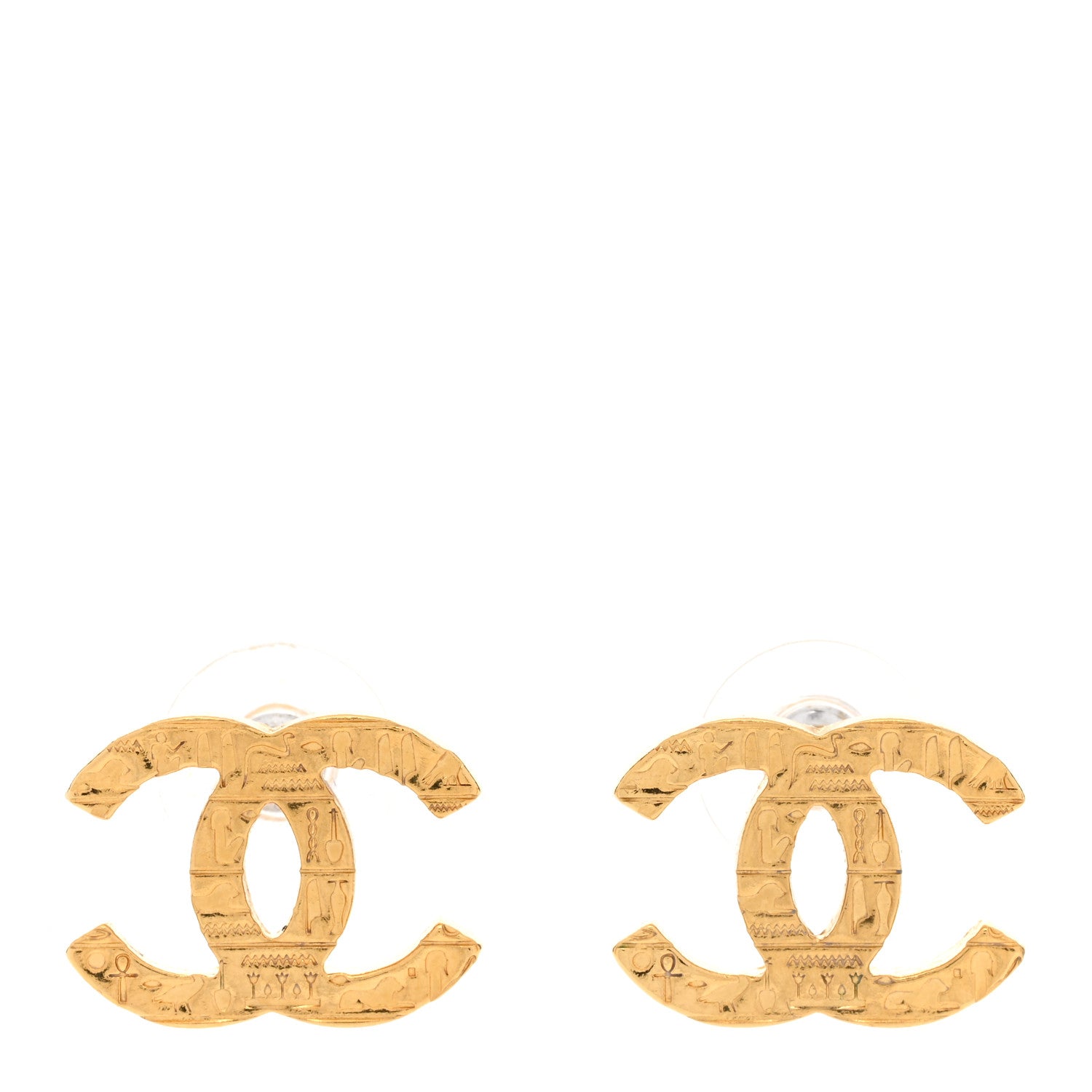 Chanel Metal CC Earrings Gold 1 of 5