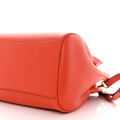 Mulberry Classic Grain Calfskin Belted Bayswater Tote Coral Orange 11 of 11