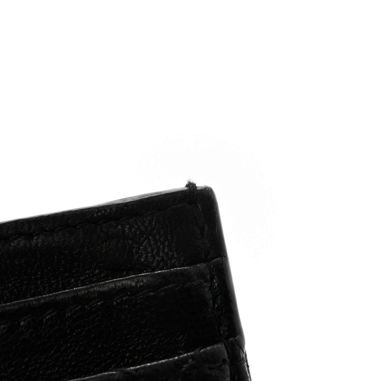 Saint Laurent Lambskin Quilted Gaby Credit Card Case Black 9 of 11