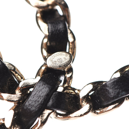 Chanel Lambskin Chain CC Brooch Black Gold 4 of 5