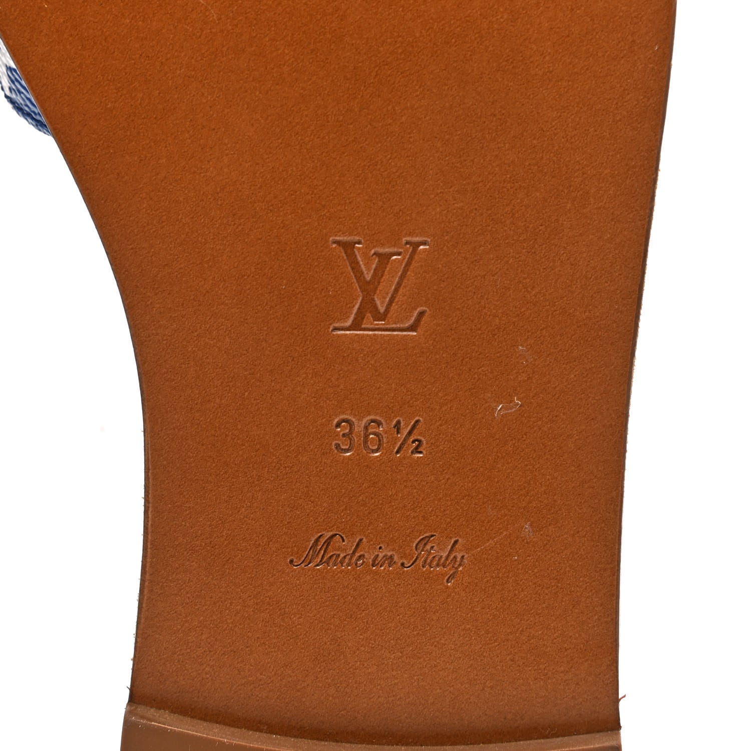 Louis Vuitton Monogram Escale Lock It Flat Mule 36.5 Blue 6 of 8