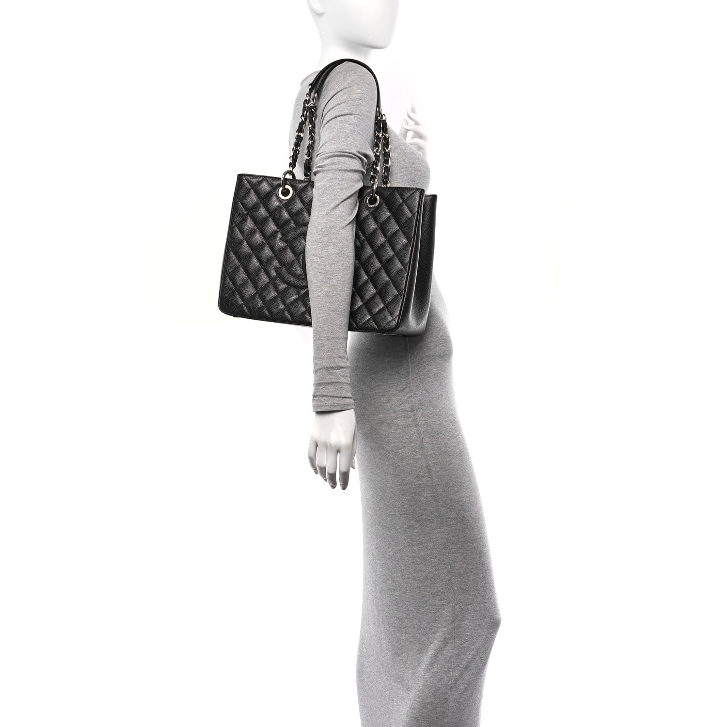 Chanel Caviar Quilted Grand Shopping Tote GST Black 2 of 11