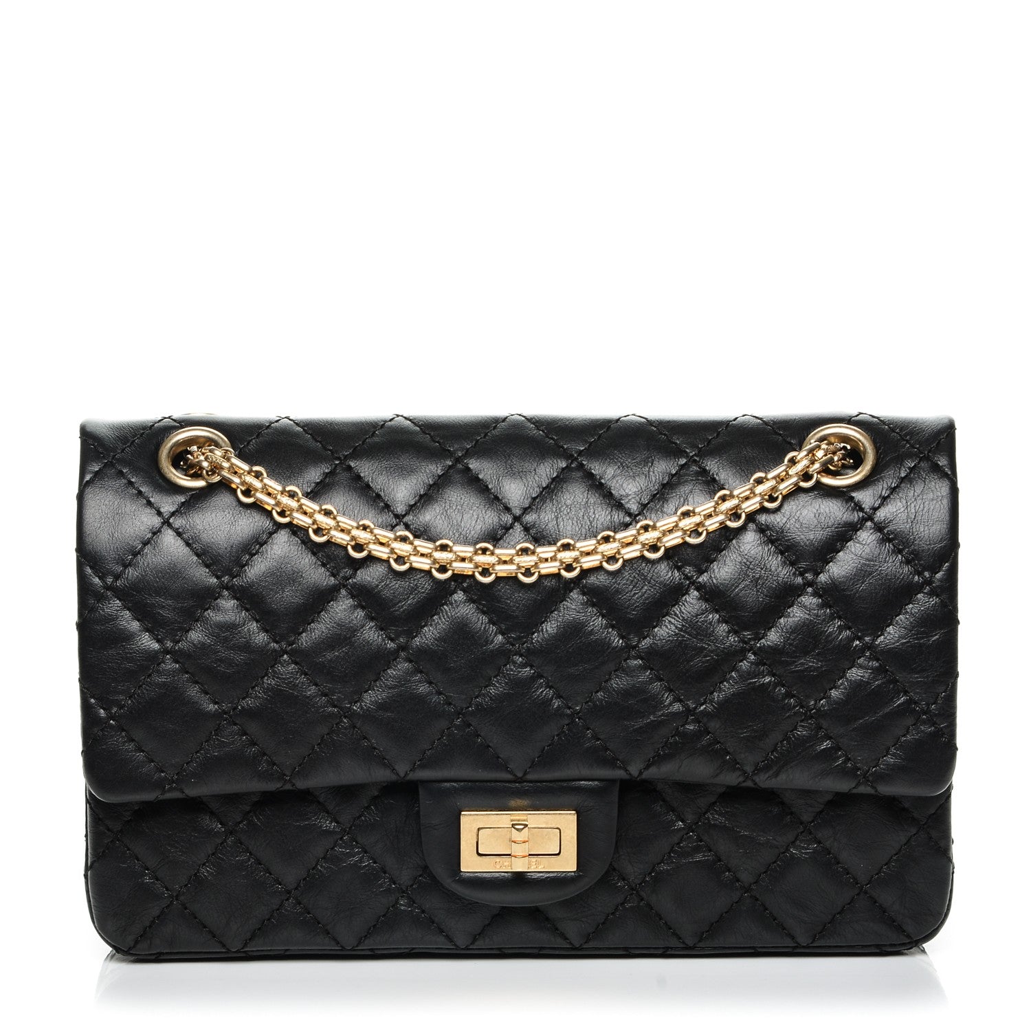 Chanel Aged Calfskin Quilted 2.55 Reissue 225 Flap Black 1 of 7
