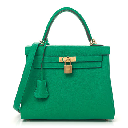 Hermes Togo Kelly Retourne 25 Menthe 1 of 10