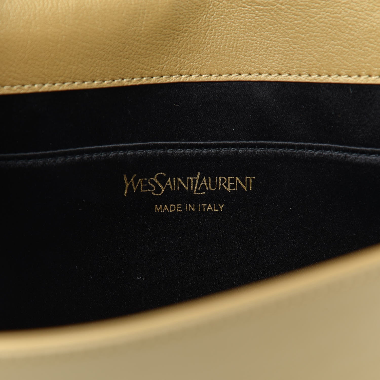 Saint Laurent Calfskin Monogram Large Belle De Jour Clutch Beige 6 of 8