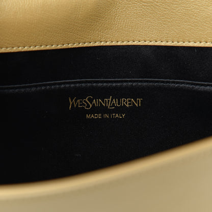 Saint Laurent Calfskin Monogram Large Belle De Jour Clutch Beige 6 of 8