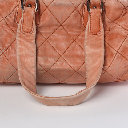 Chanel Lambskin Cloudy Bundle Bowler Orange 10 of 24