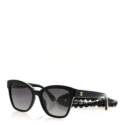 Chanel Acetate Chain Square Sunglasses 5487-A Black 1 of 8
