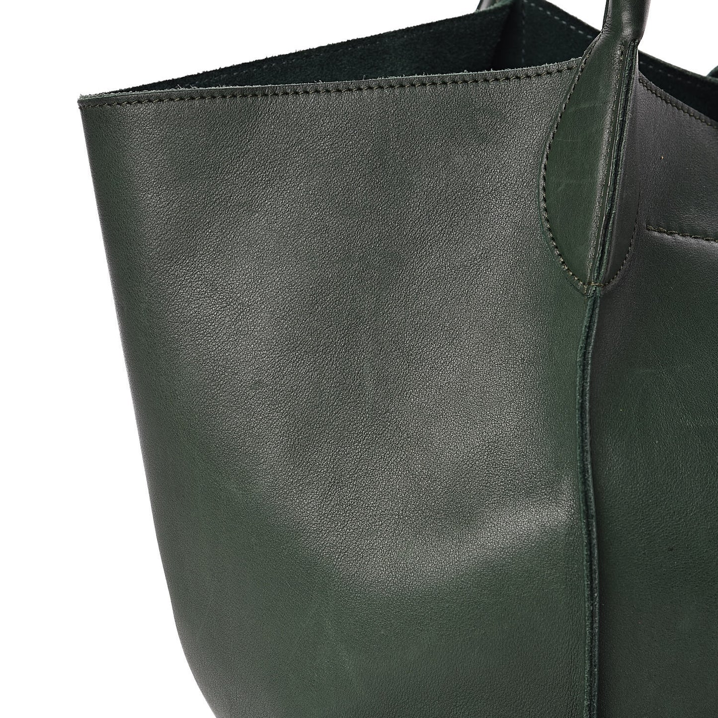 Smooth Calfskin Medium Big Bag Dark Green