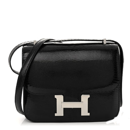Hermes Lizard Constance 18 Black 1 of 13