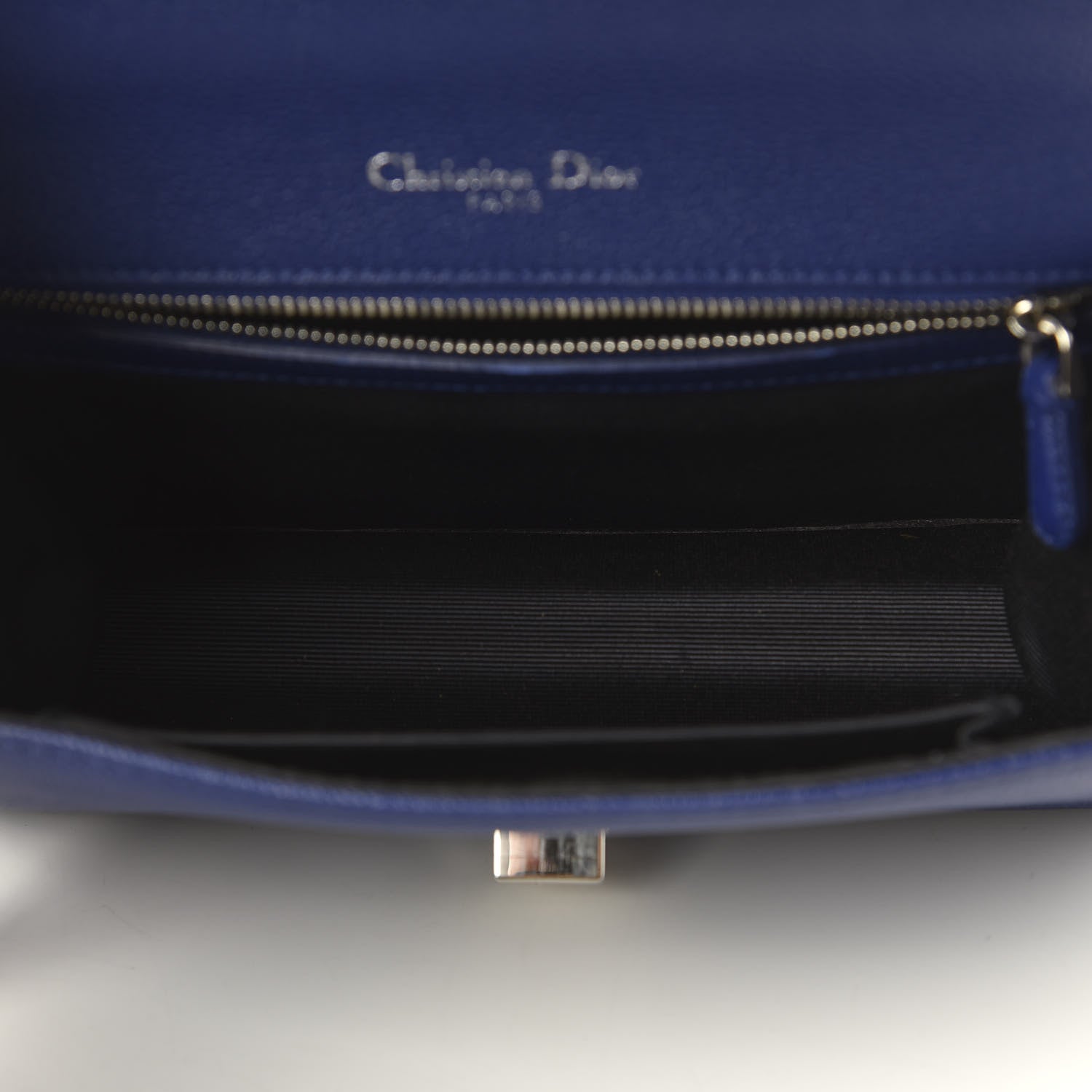 Christian Dior Grained Calfskin Small Diorama Flap Bag Bleu De Minuit 5 of 10