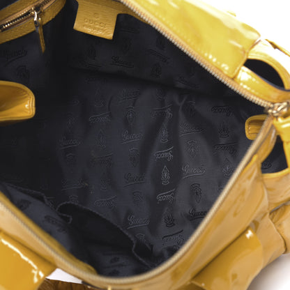 Gucci Patent Medium Hysteria Top Handle Bag Yellow 5 of 11