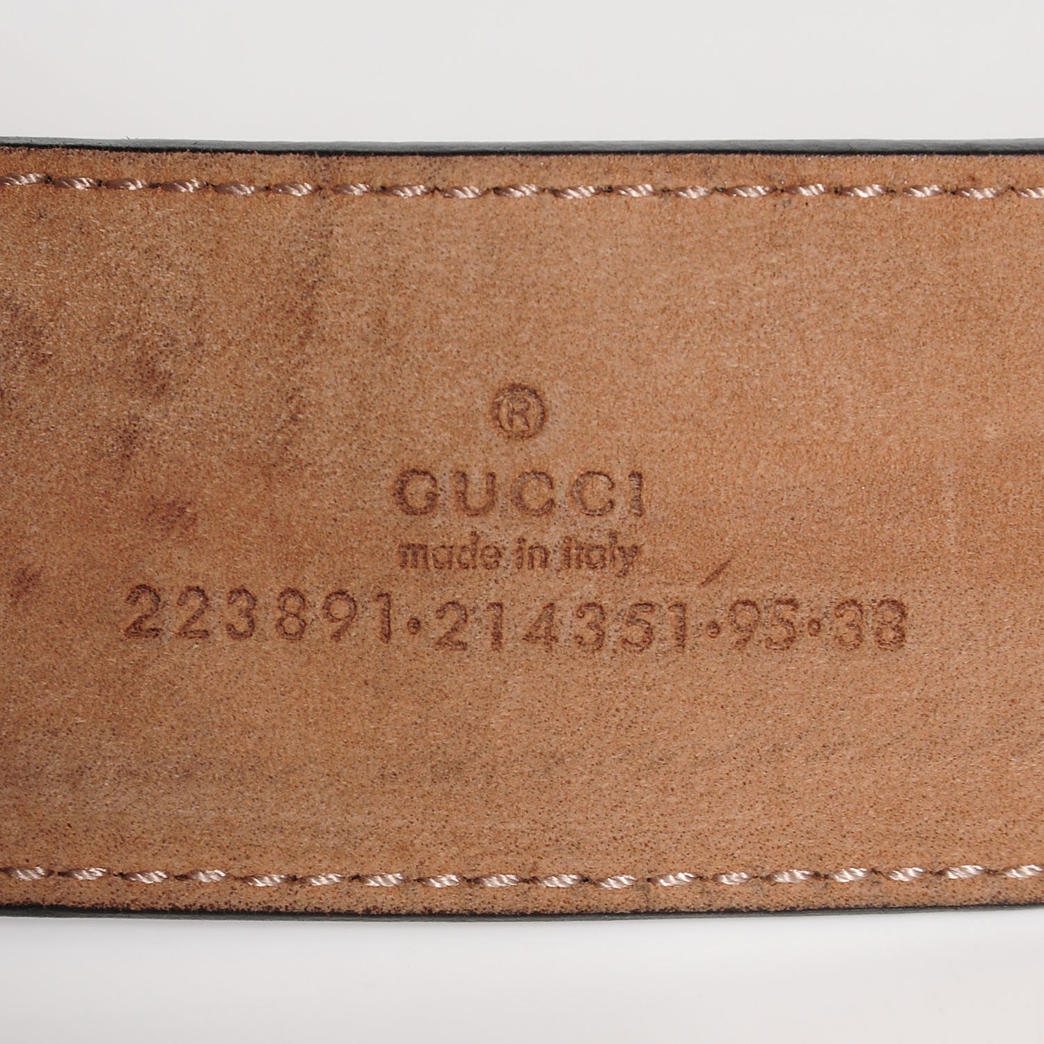 Gucci Imprime Monogram Interlocking G Belt 95 38 Black 4 of 5