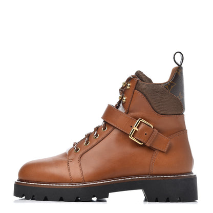 Louis Vuitton Calfskin Territory Ranger Combat Boots 40 Cognac 1 of 13