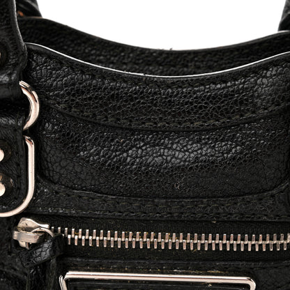 Balenciaga Chevre Silver Metallic Edge Hardware Nano City Black 16 of 20