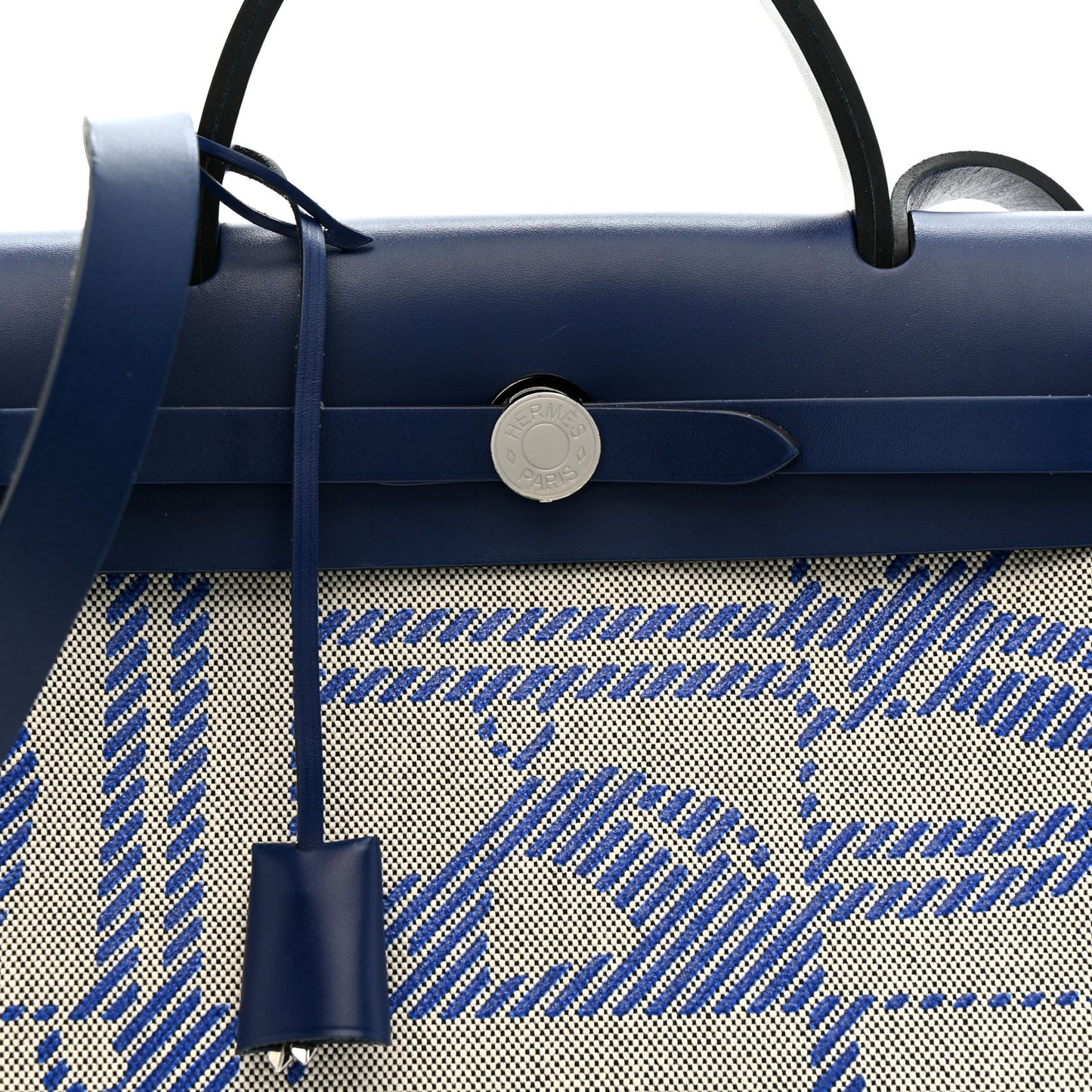 Vache Hunter Toile H Brides de Gala Herbag Zip Retourne 31 PM Bleu De France Ecru Black Bleu Saphir
