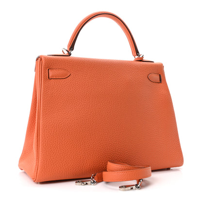 Hermes Togo Kelly Retourne 32 Orange 3 of 10