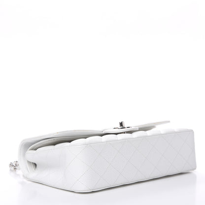 Chanel Caviar Quilted Medium Double Flap White 4 of 14