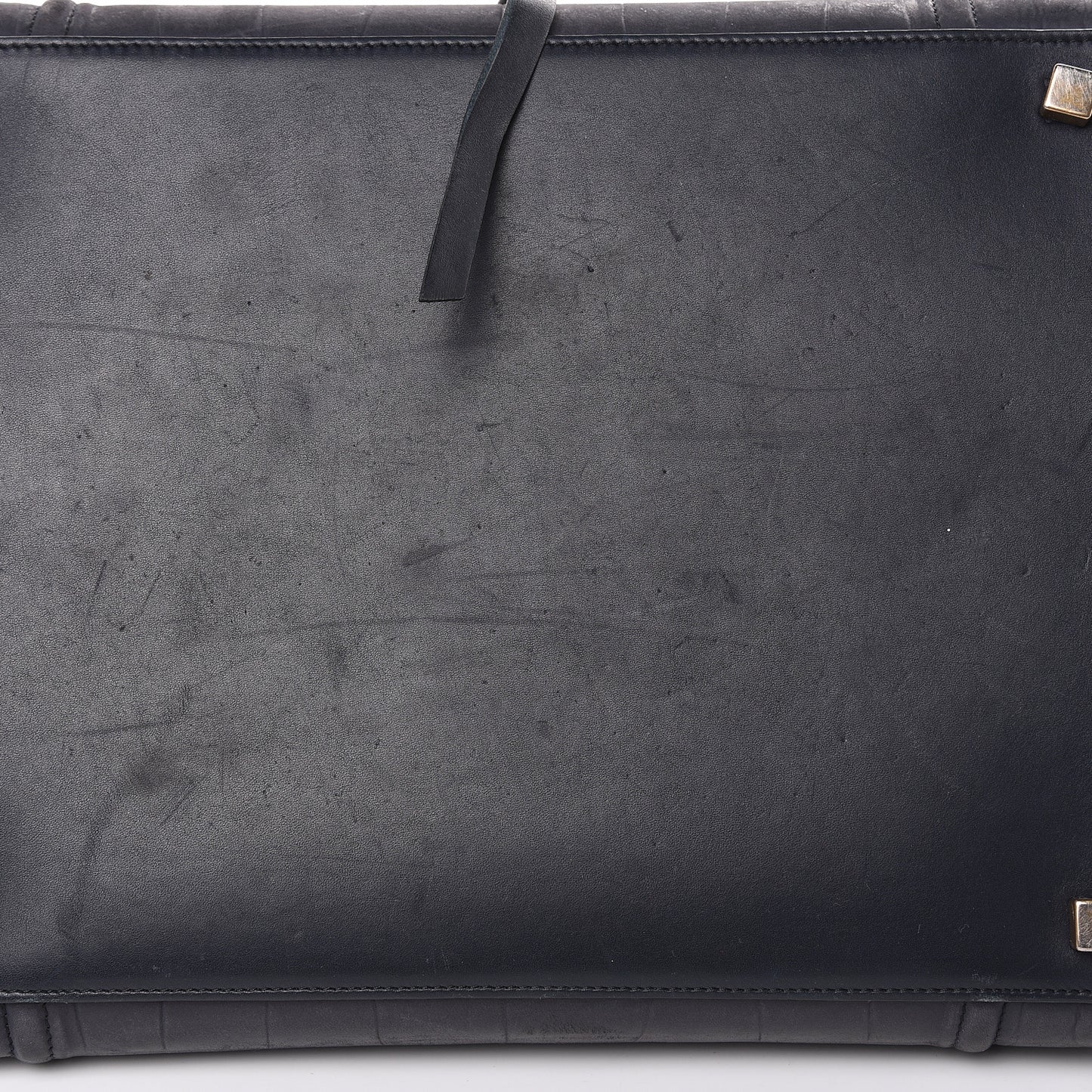 Crocodile Embossed Nubuck Medium Phantom Luggage Navy Blue