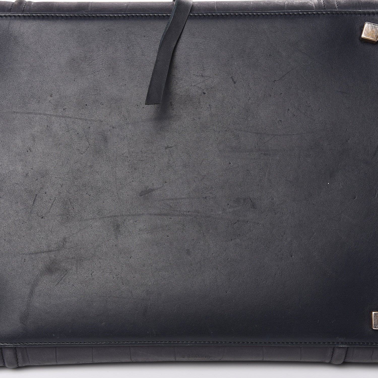 Celine Crocodile Embossed Nubuck Medium Phantom Luggage Navy Blue 10 of 18