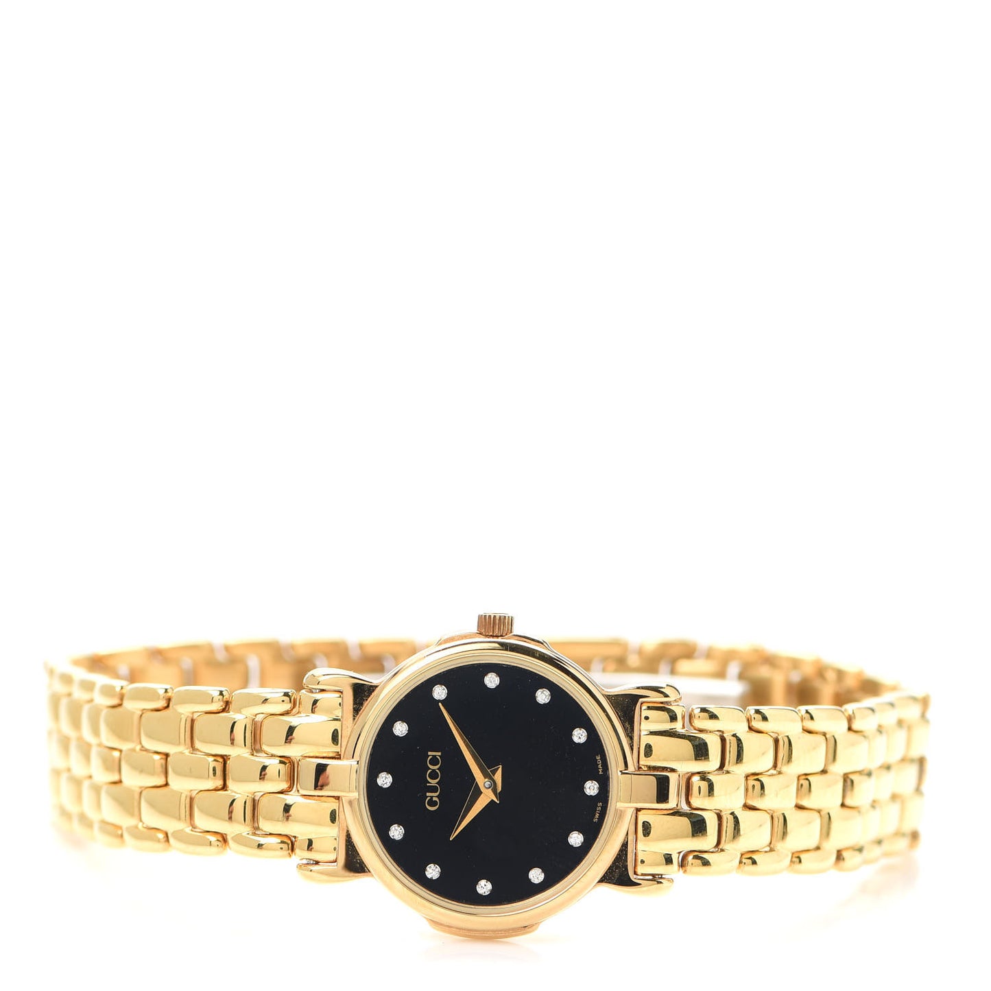 Stainless Steel Diamond 23mm 3400L Quartz Watch Black