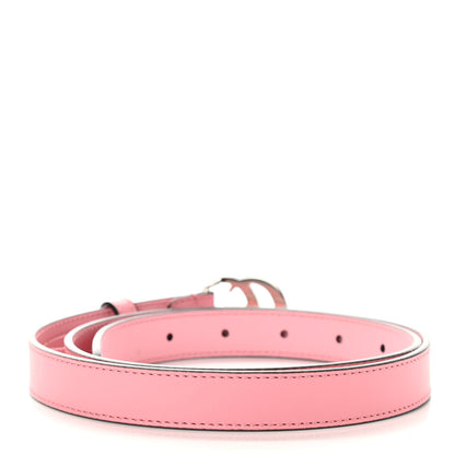 Gucci Moon Calfskin Palladium Double G 20mm Belt 75 30 Wild Rose 2 of 7