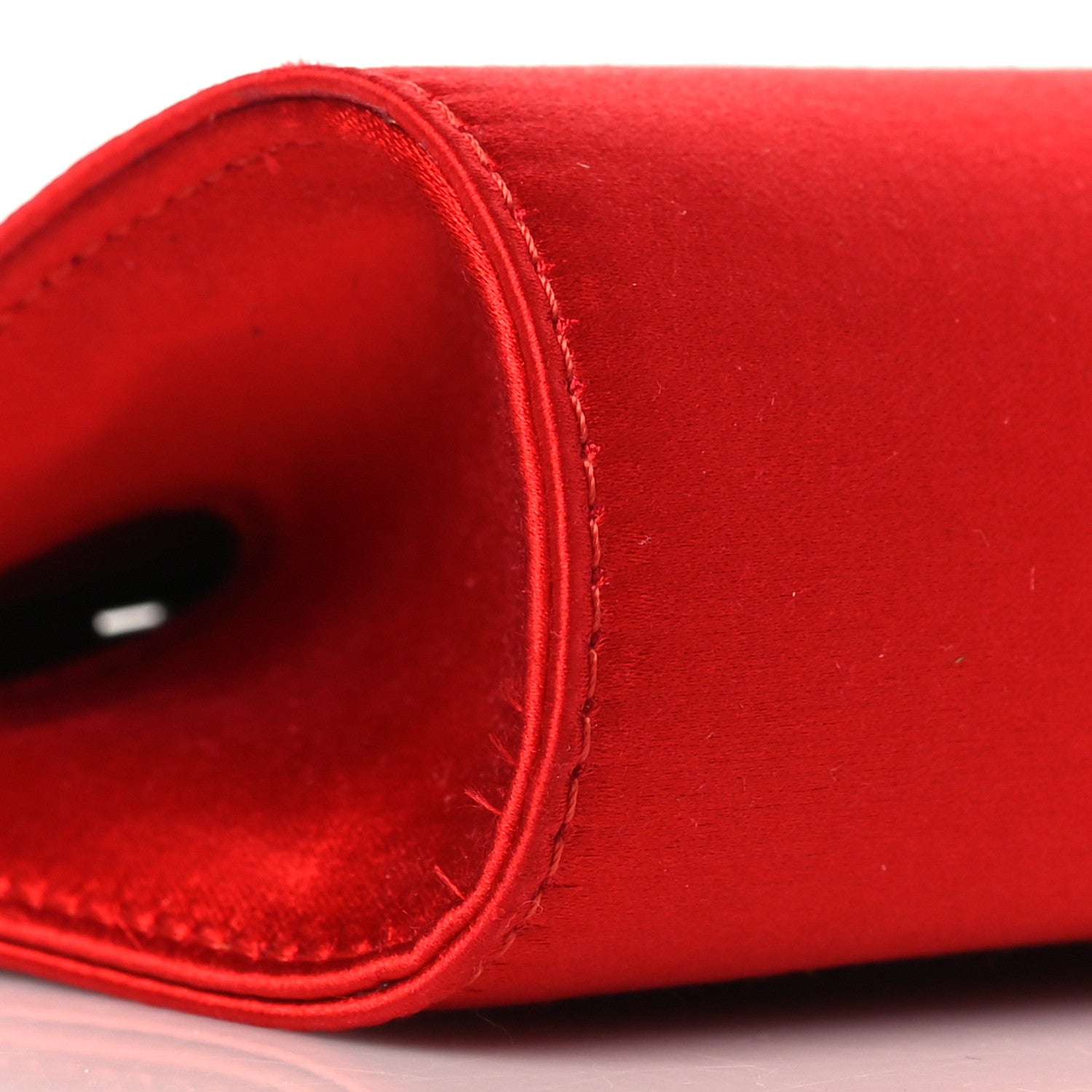 Christian Louboutin Satin Palmette Clutch Red 8 of 9