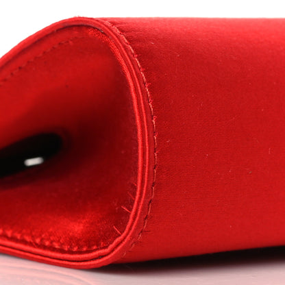 Christian Louboutin Satin Palmette Clutch Red 8 of 9