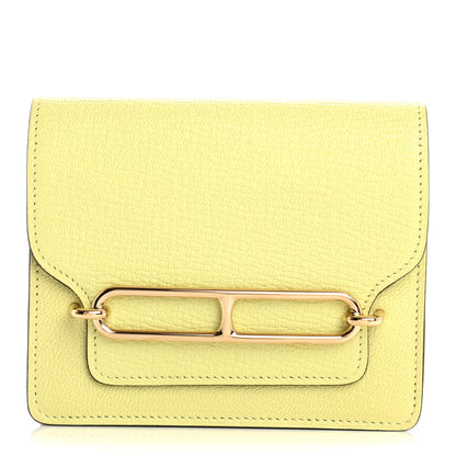 Hermes Chevre Mysore Roulis Slim Wallet Jaune Bourgeon 1 of 10
