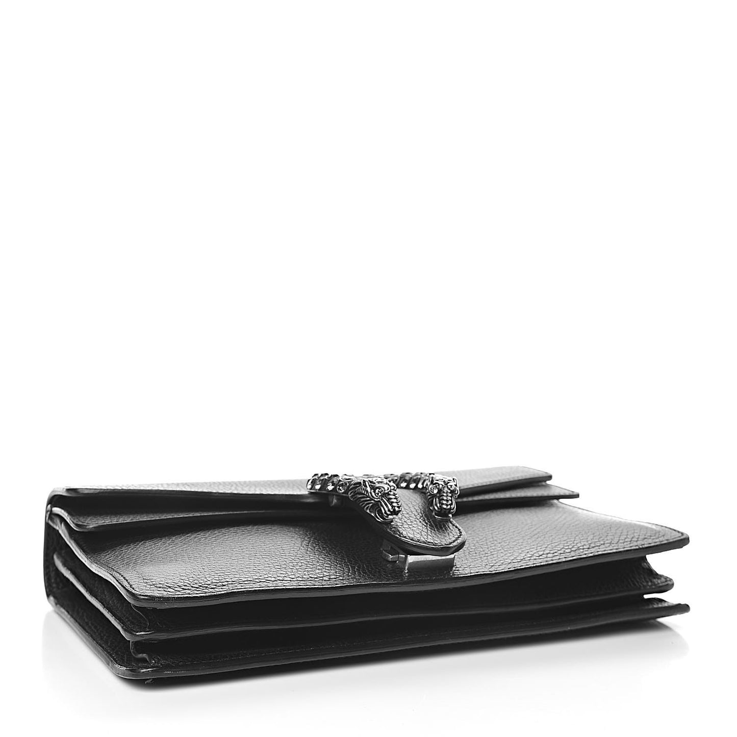 Pebbled Calfskin Small Dionysus Shoulder Bag Black