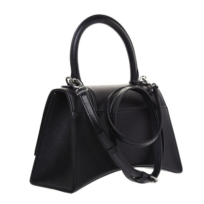 Balenciaga Grained Calfskin Small Hourglass Top Handle Bag Black 3 of 17