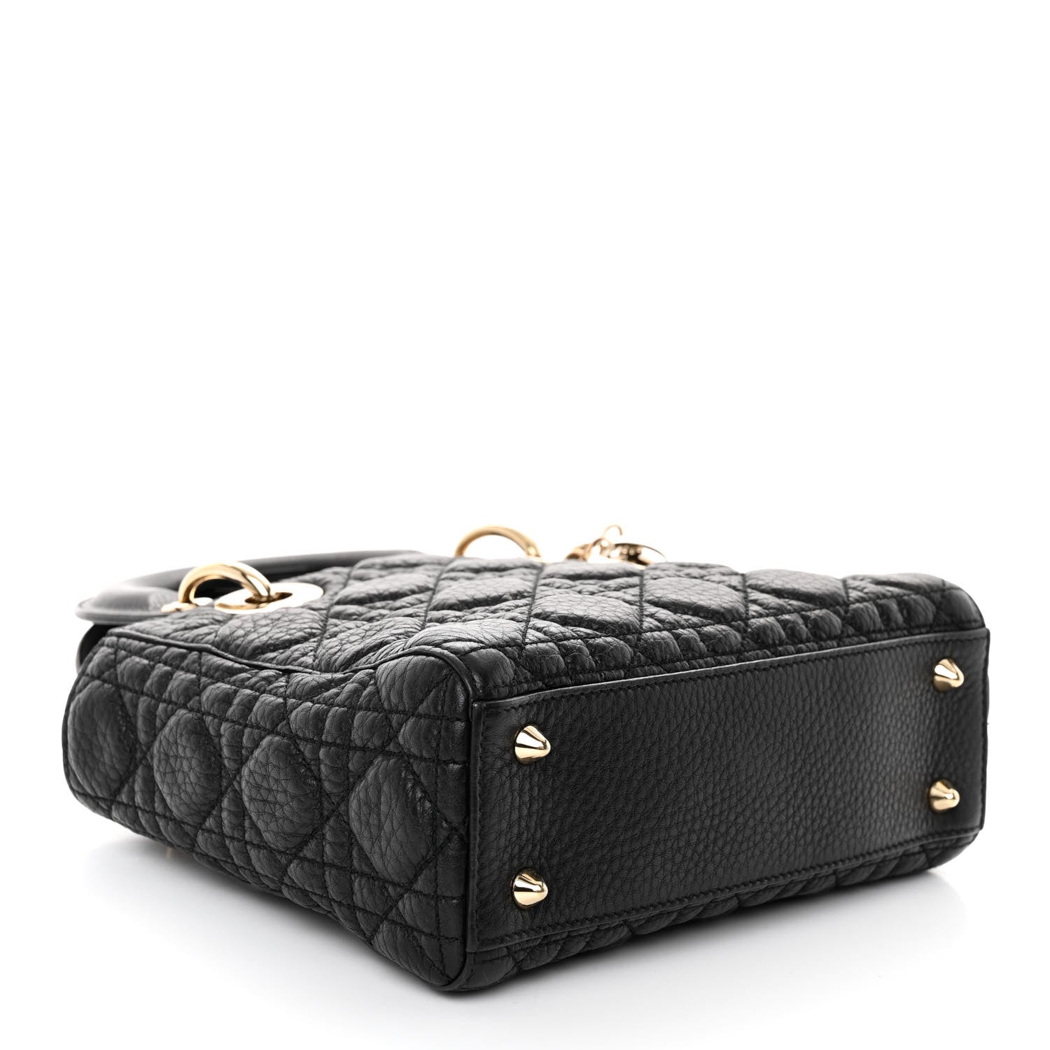Christian Dior Grained Calfskin Cannage Small Lady Dior Black 4 of 10