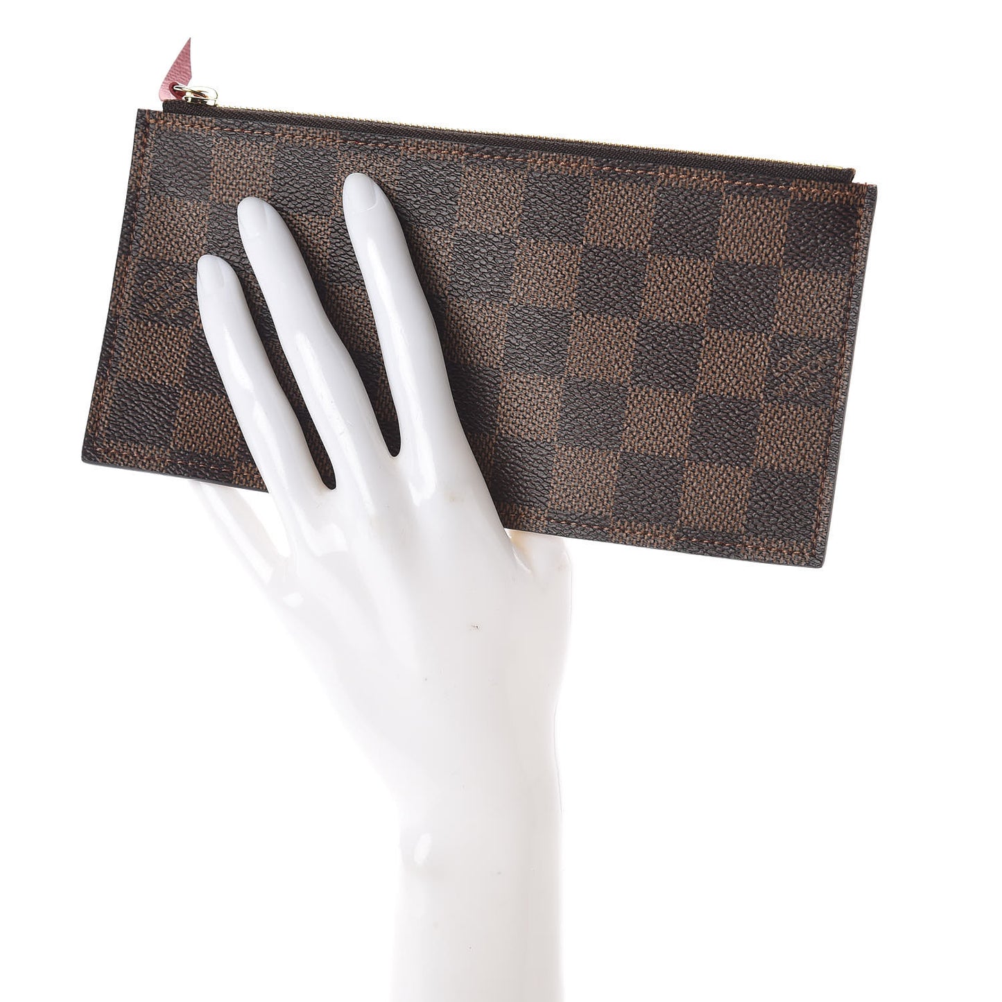 Damier Ebene Felicie Chain Wallet Zippered Insert