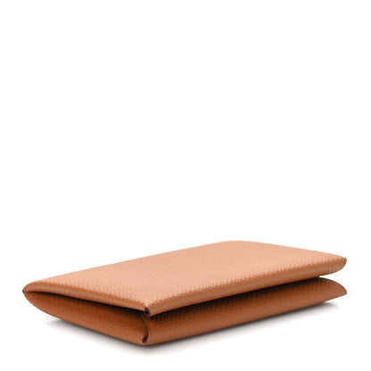 Hermes Epsom Calvi Card Case Gold 4 of 7