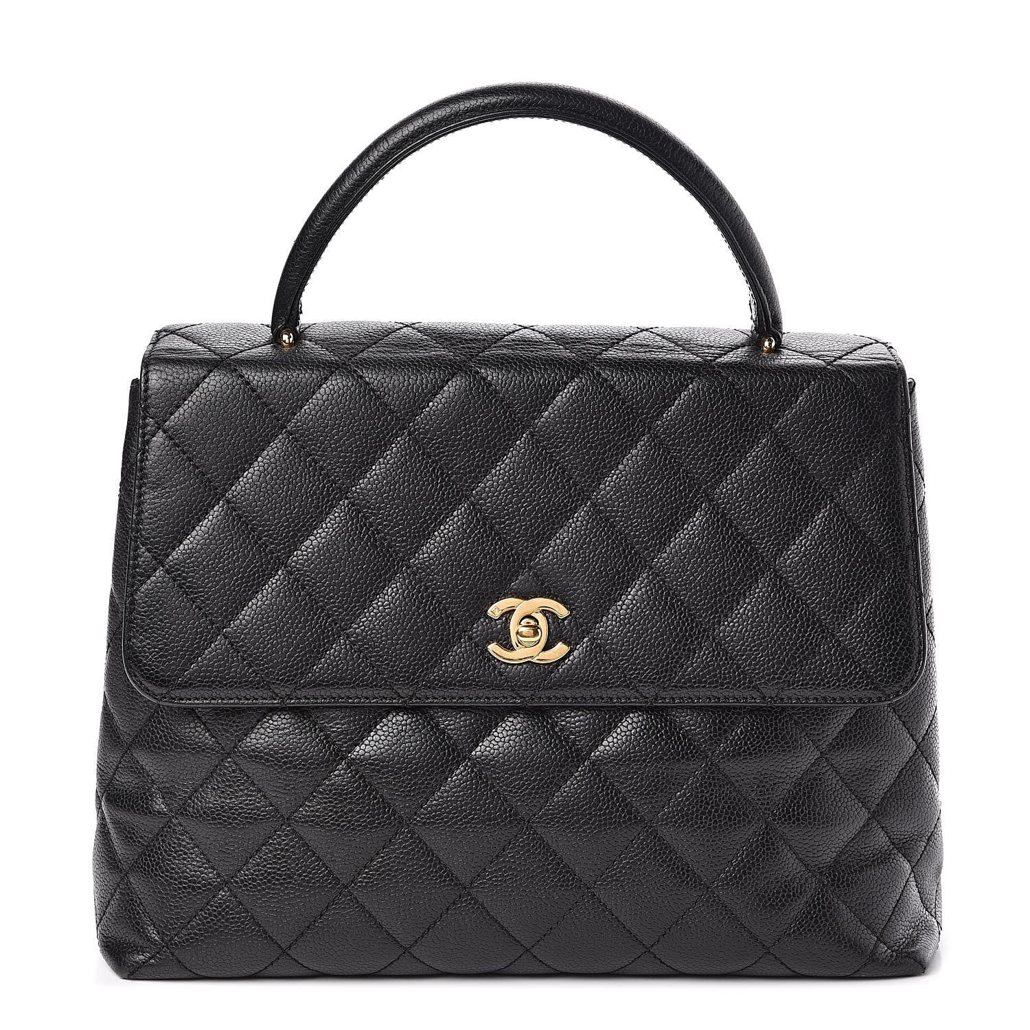 Chanel Caviar Quilted Jumbo Kelly Flap Black 1 of 11