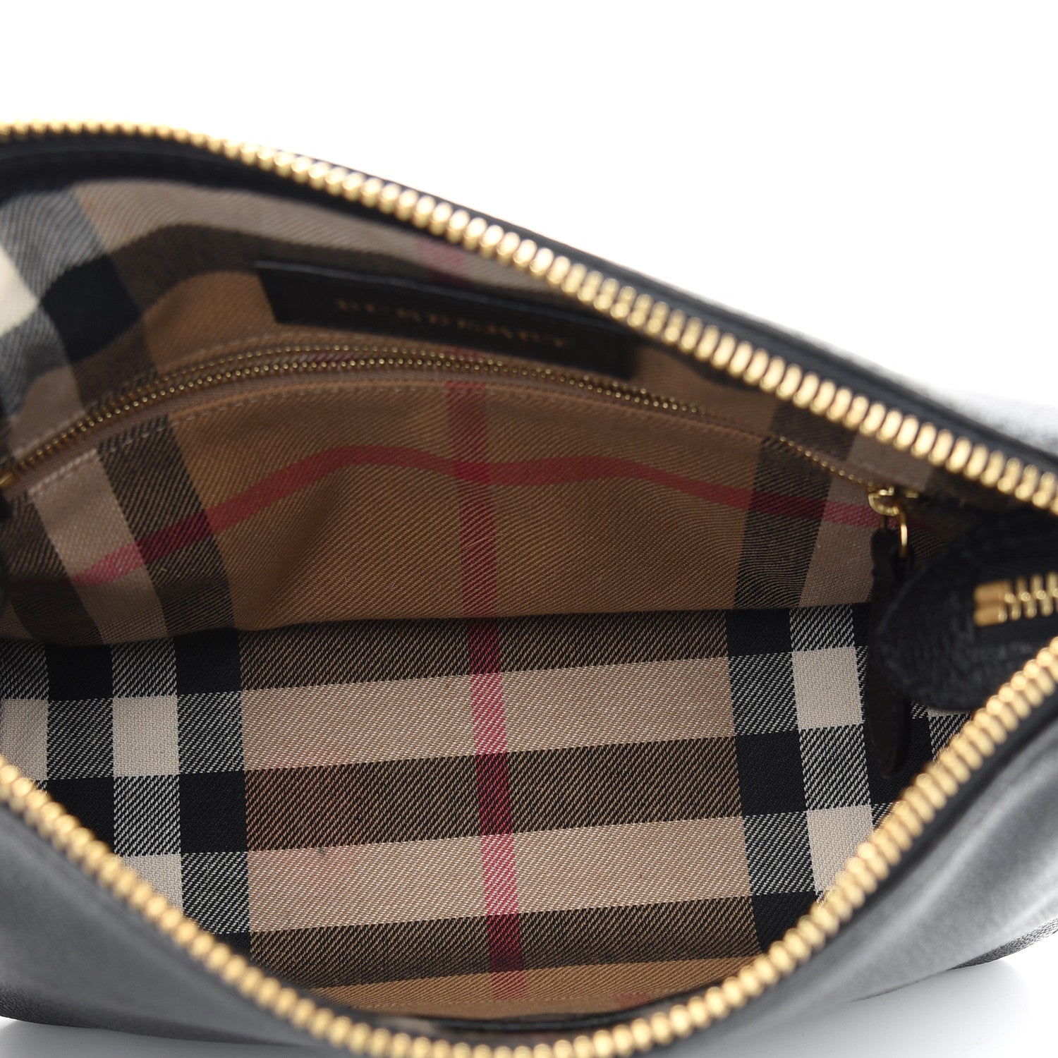 Burberry Soft Grain Calfskin House Check Small Helmsley Crossbody Black 7 of 12