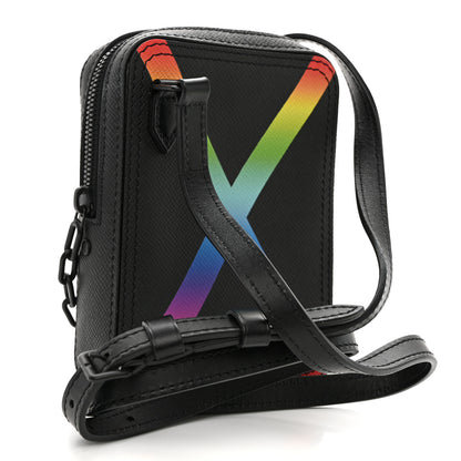 Louis Vuitton Taiga Rainbow Danube Messenger Black 3 of 11