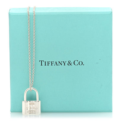 Tiffany Sterling Silver 1837 Lock Charm Pendant Necklace 5 of 5