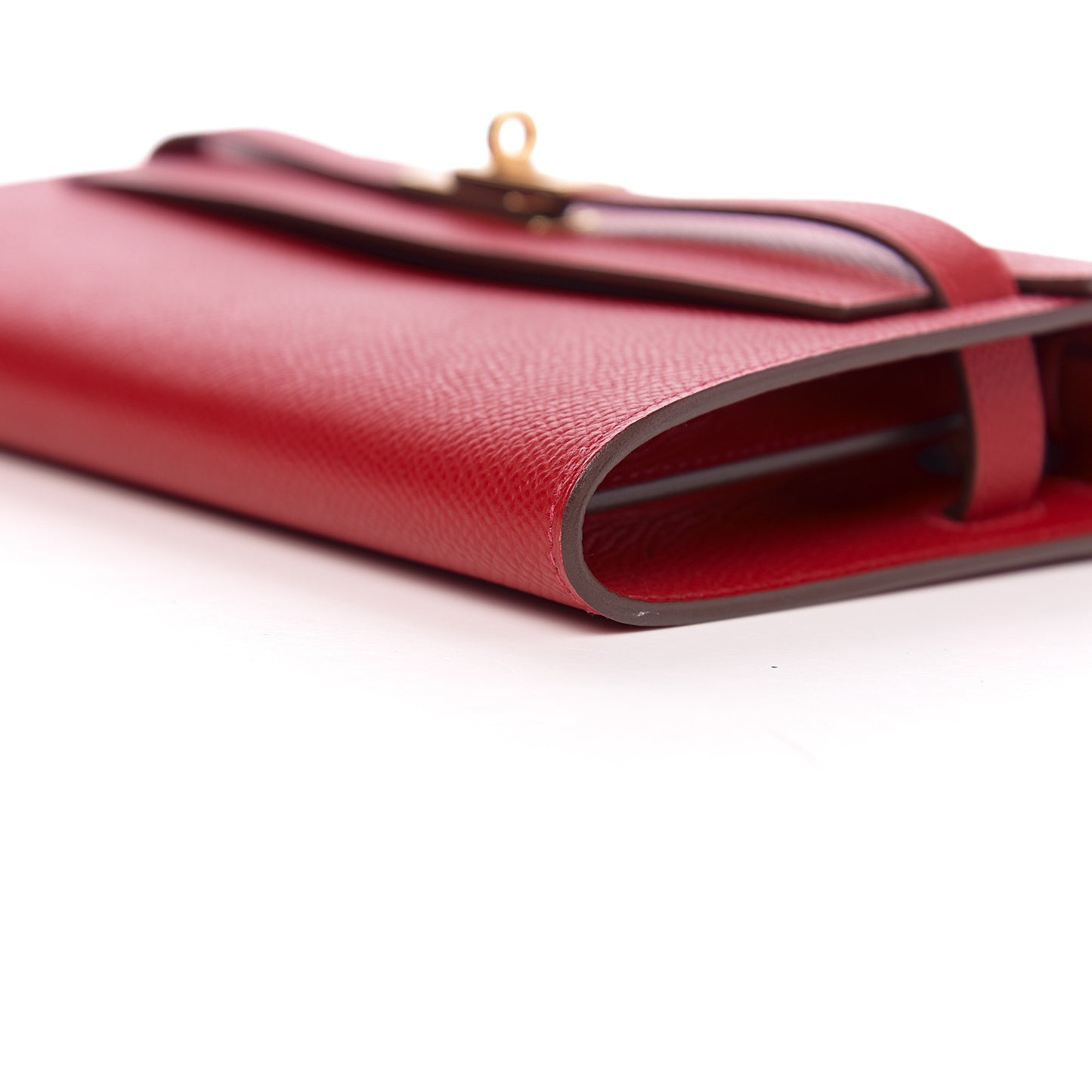 Epsom Kelly Wallet To Go Rouge Casaque