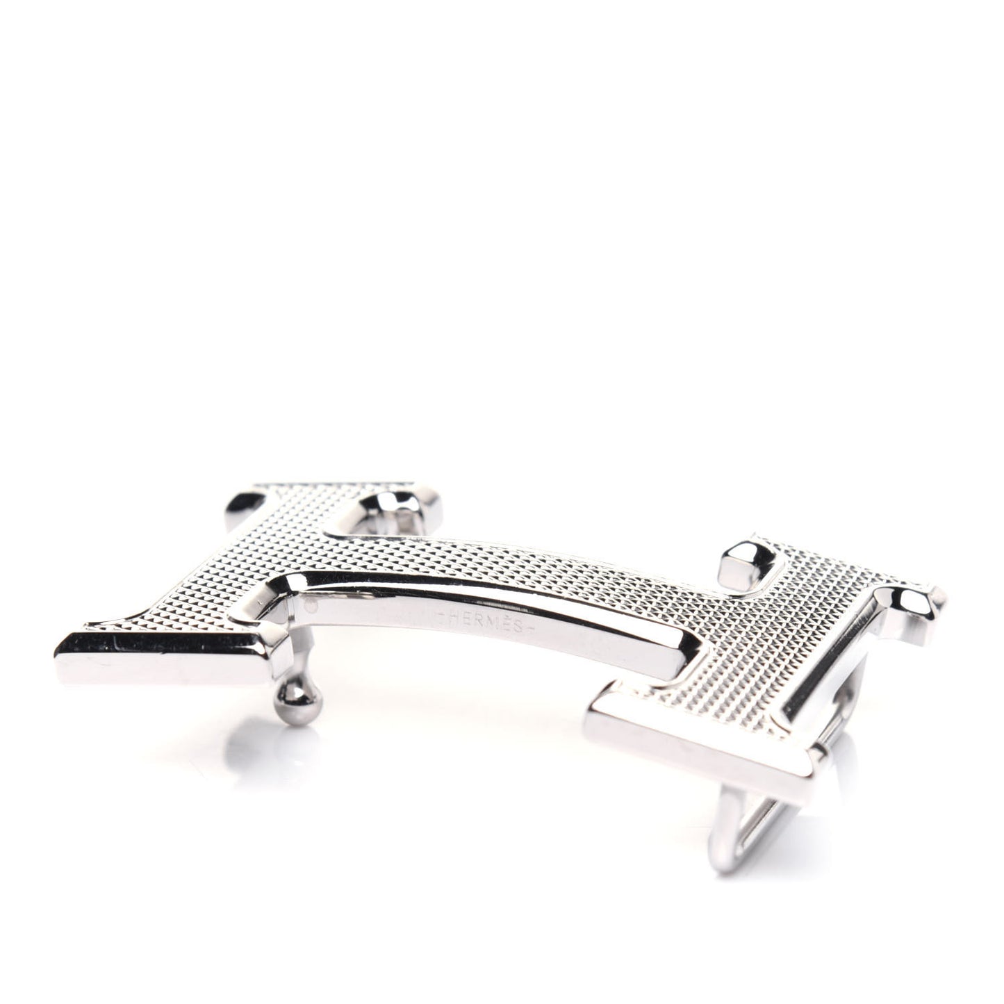 Palladium Guilloche 32mm H Belt Buckle