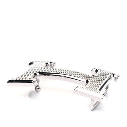 Hermes Palladium Guilloche 32mm H Belt Buckle 4 of 5