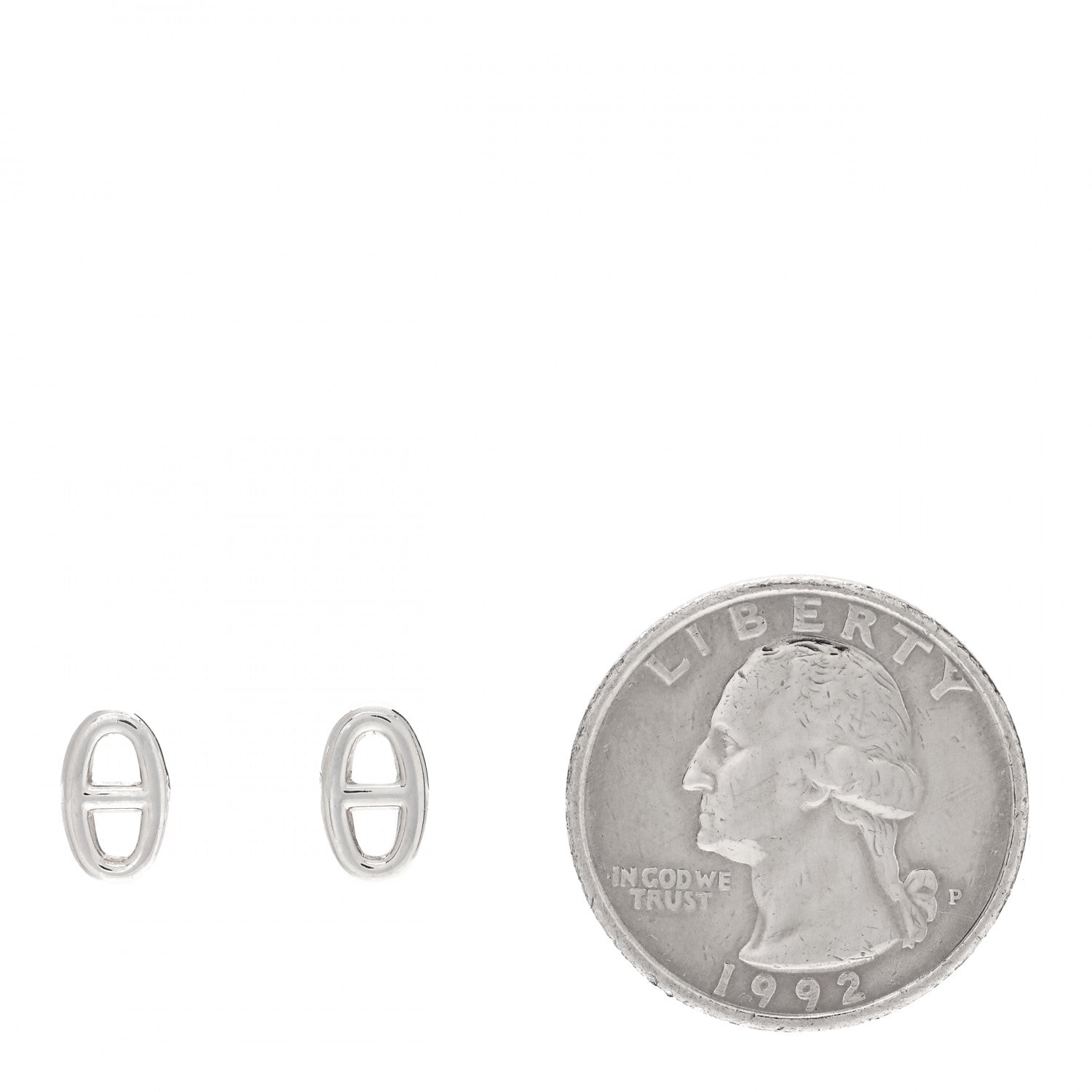 Hermes Sterling Silver TPM Farandole Earrings 2 of 6
