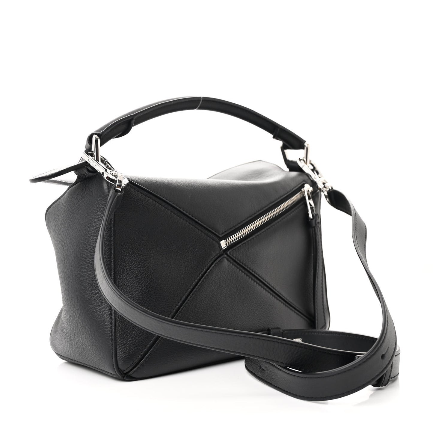 Calfskin Small Puzzle Bag Black