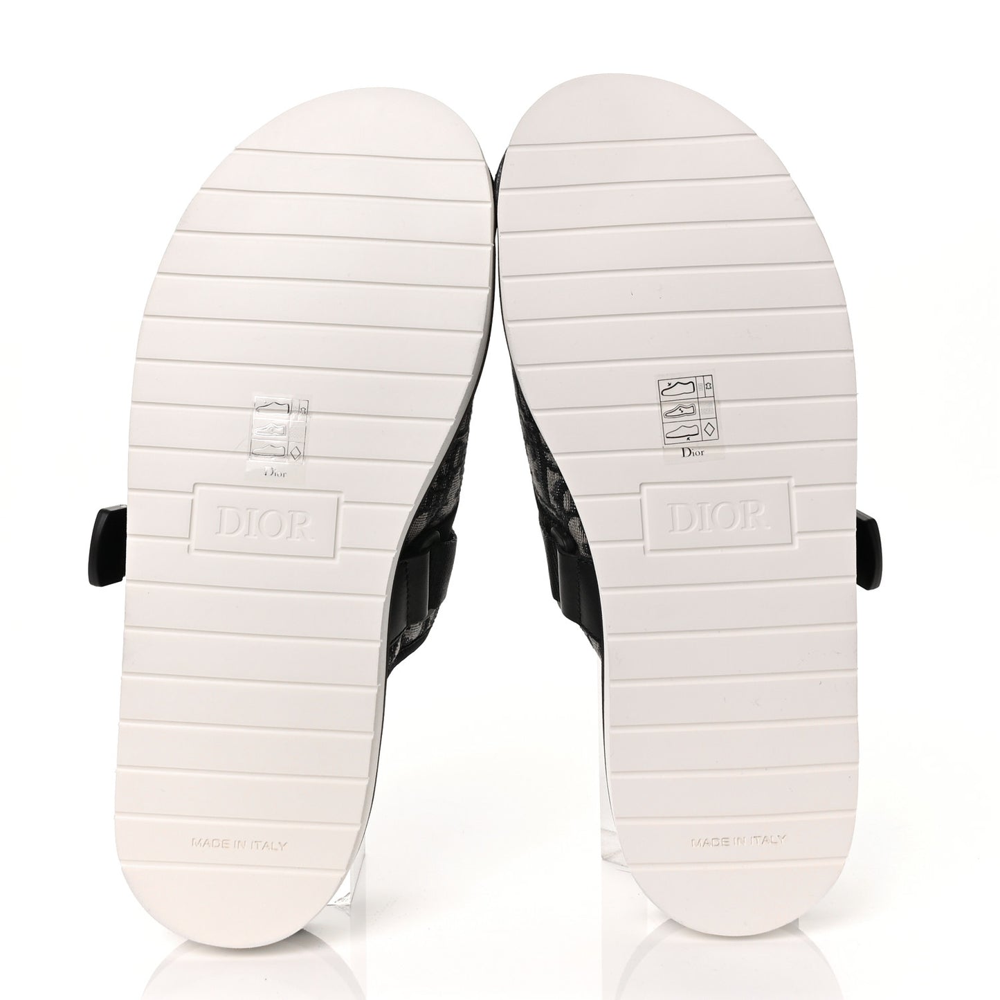 Oblique Jacquard Mens Alpha Sandals 42 Beige Black